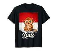 Bali Monkey Indonesia Flag T-Shirt