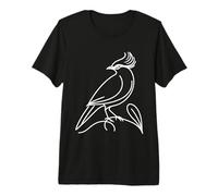 Bali Myna Line Art Birdwatcher Premium T-Shirt