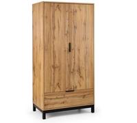 Bali Oak 2 Door 1 Drawer Double Wardrobe