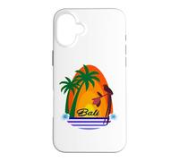 Bali Palms tropical Bird Sunset Ubud Travel Lombok Souvenir Case for iPhone 16 Plus