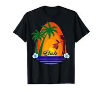 Bali Palms tropical Bird Sunset Ubud Travel Lombok Souvenir T-Shirt