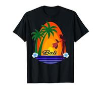 Bali Palms Tropical Bird Sunset Ubud Travel Lombok Souvenir Value Graphic T-Shirt