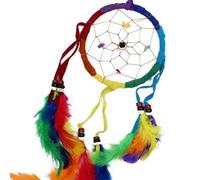 Bali Rainbow Dream Catcher - Medium Round, Good & Bad Dream Protection