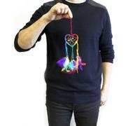Bali Rainbow Heart Dream Catcher - Handcrafted Native American Decor