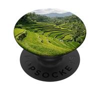 Bali Rice Terraces Tropical Mountain Landscape Scene PopSockets Adhesive PopGrip