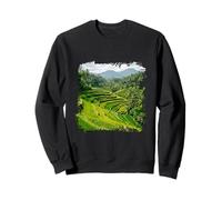 Bali Rice Terraces Tropical Mountain Landscape Scene Sweatshirt