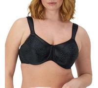Bali Satin Tracings Minimizer Bra, Underwire Bra, Full-Coverage Bra, Maximum Support Minimizer Underwire Bra, Black, 38C