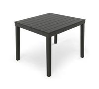 Bali Square Table In Resin, 78X78Cm, Anthracite