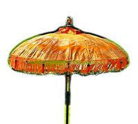 Bali Sun Parasol 2m Handmade Traditional Indonesian Garden Umbrella (Orange)