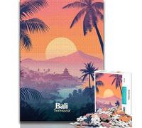 Bali Sunset Landscape Jigsaw Puzzles for Adults 1000 Piece Puzzle,Family Game Stress Reliever Difficult Challenge Artists Collection,Fine Art 50x75cm