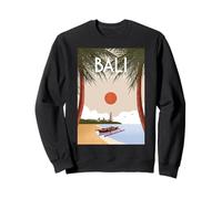 Bali Sunset Vibes Palm Trees & Serene Boat Scene Travel Gift Sweatshirt