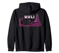 Bali Temple Palms Indonesia Hindu Java Gift Ubud Souvenir Zip Hoodie