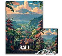 Bali Travel PosterPuzzle 1000 Pieces Jigsaw Challenging Puzzles Interactive Family Game DIY Home Decor Brain Teaser Gift 1000 PCS(38x26cm)