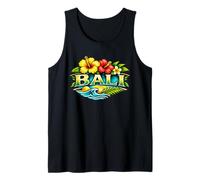 Bali Tropical Flower Beach Island Travel Design Tank Top