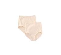 Bali Women’s Cotton Light Control Shapewear Brief Fajas 2-Pack DFX037, Porcelain, XXL