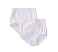 Bali Women’s Cotton Light Control Shapewear Brief Fajas 2-Pack DFX037, White Garment, Large