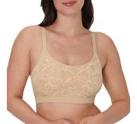 Bali Women's Breathe, Cotton Modal Wireless Bra, Lightweight Breathable Pullover Bralette, Convertible Straps, 100 inches, Almond, 3X-Large