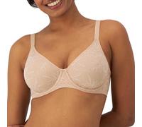Bali Women's Breathe Lace Underwire Bra, Breathable 2-Ply Modal Bra, Convertible Straps, Almond, 34C