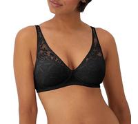 Bali Women's Breathe Modal T-Shirt Bra, Breathable Wireless Bra, Full-Coverage Convertible Bra, Black, M