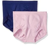 Bali Women's Comfort Revolution Firm Control Shapewear Brief Df0048, Hush Pink, XL (Pack of 2)
