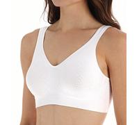 Bali Women's Comfort Revolution Full-Coverage Wireless Bra, Wirefree T-Shirt Bra, DF3484, White Retro, XXL