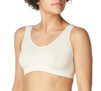 Bali Women's Comfort Revolution Seamless Crop Top, Light Beige, X-Large
