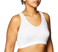 Bali Women's Comfort Revolution Seamless Crop Top, White, Large