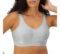 Bali Women's Comfort Revolution Wireless Bra, ComfortFlex Fit Full-Coverage Bra, DF3488, Crystal Grey Swirl, L