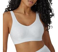 Bali Women's Comfort Revolution Wireless Bra, ComfortFlex Fit Full-Coverage Bra, DF3488, White Pattern Dot, XL