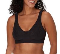 Bali Women's Comfort Revolution Wireless Bra, Full-Coverage Wirefree T-Shirt Bra, DF3484, Black Aztec, M