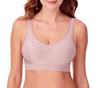 Bali Women's Comfort Revolution Wireless, ComfortFlex Fit Full-Coverage Wirefree Bra, Opaque, Evening Blush Dot, S