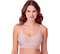 Bali Women's Comfort Revolution Wireless, ComfortFlex Fit Full-Coverage Wirefree Bra, Opaque, Evening Blush Dot, L
