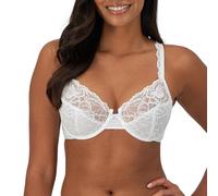 Bali Women's Desire Lace Underwire, Without Foam Bra, White/Opulent Garden, 36DD
