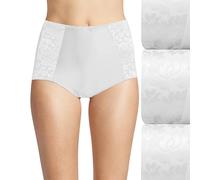 Bali Women's Double Support Brief 3-Pack, White, Large (Pack of 3)
