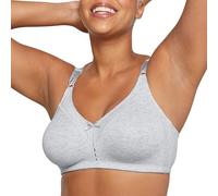 Bali Women's Double Support Cotton Stretch Wire-Free Bra, Heather Grey, 36D