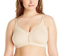 Bali Women's Double Support Cotton Stretch Wire-Free Bra, Soft Taupe, 34D