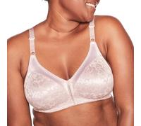 Bali Women's Double Support Wireless, Lace Bra with Stay-in-Place Straps, Full-Coverage, Opaque, Gloss, 34B