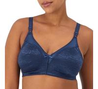 Bali Women's Double Support Wireless, Lace Bra with Stay-in-Place Straps, Full-Coverage, Opaque, in The Navy, 36B