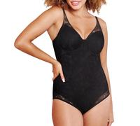 Bali Women's Firm-Control Ultra-Light Body Shaper with Lace, Built-In Underwire Bra, Black, 36C