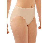 Bali Women's Full Fit Cotton Stretch Hi-Cut Panty Underwear, Soft Taupe, XXL