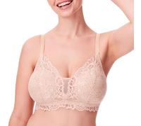 Bali Women's Lace Desire Wireless, Lacy Full-Coverage Wirefree, Convertible Bra, Opaque, Latte Lift, L