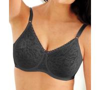Bali Women's Lace 'N Smooth Stretch Lace Underwire Bra - Black - 42DD