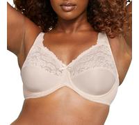 Bali Women's Lilyette Minimizer Underwire Lace Trim, Microfiber Full Coverage Bra, Paris Nude, 40D