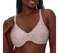 Bali Women's Minimizer, Passion for Comfort Full-Coverage Underwire Bra, Seamless Cups, 0 inches, Glossy Leopard Print, 36DD