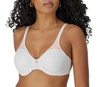 Bali Women's Minimizer, Passion for Comfort Full-Coverage Underwire Bra, Seamless Cups, Opaque, Pink Leaf Print, 36C