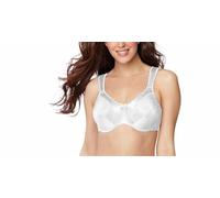 Bali Women's Minimizer, Satin Tracings Underwire, Bustline Slimmer, Full Coverage Bra, Opaque, White, 34E