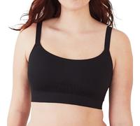 Bali Women's Modern Seamless, Pullover Wireless Bralette with Adjustable Straps, Black, 3X-Large