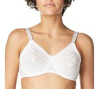 Bali Women's N Smooth Stretch Lace Underwire Bra Df3432, Opaque, White, 42C