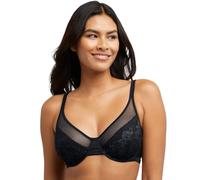 Bali Women's One Smooth U Lace Minimizer, Underwire Full-Coverage Convertible Bra, Black, 36DD