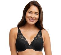 Bali Women's One Smooth U Lace Underwire Bra, Comfort Stretch Full-Coverage Convertible Bra, Black, 36C